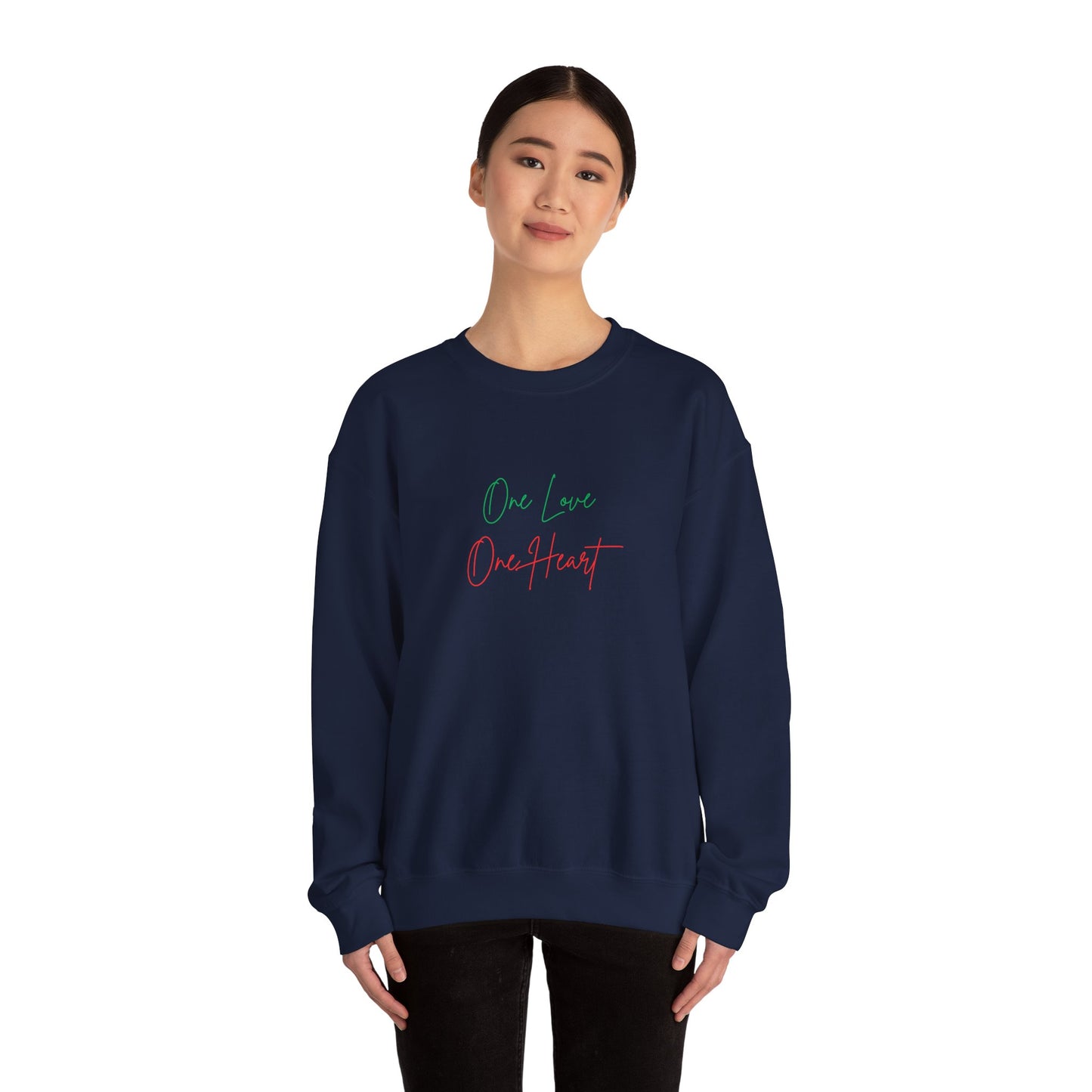Crewneck Sweatshirt — "One Love One Heart"