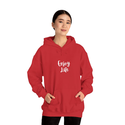 Enjoy Life Hoodie - Minimal Inspirational Graphic Pullover