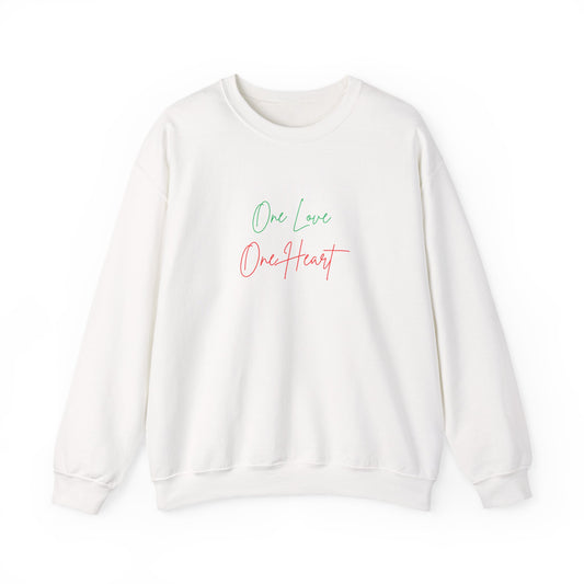 Crewneck Sweatshirt — "One Love One Heart"