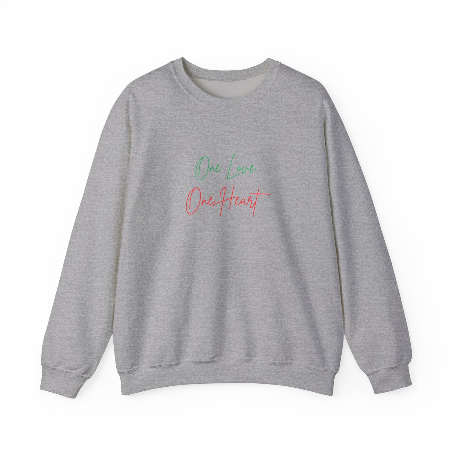 Crewneck Sweatshirt — "One Love One Heart"