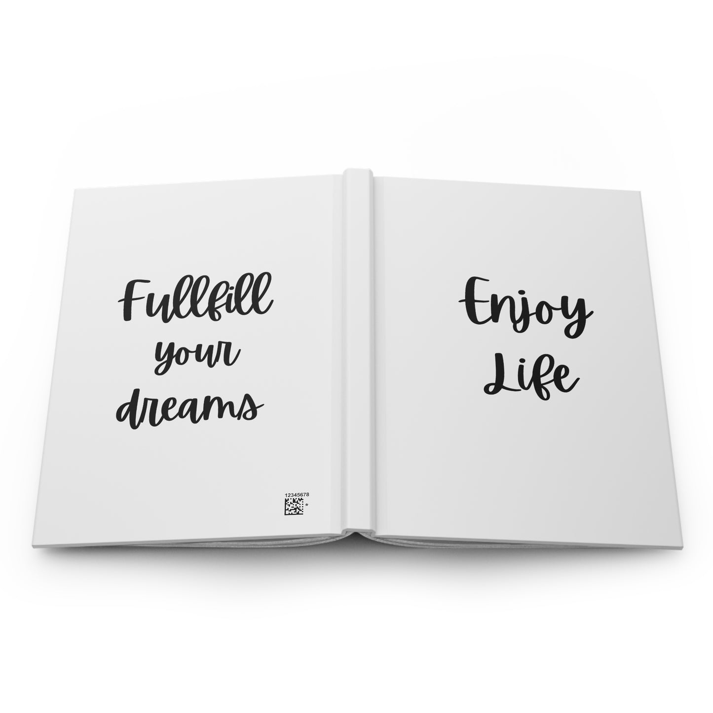 Hardcover Journal — 'Enjoy Life' & 'Fulfill Your Dreams' Inspirational Matte Notebook