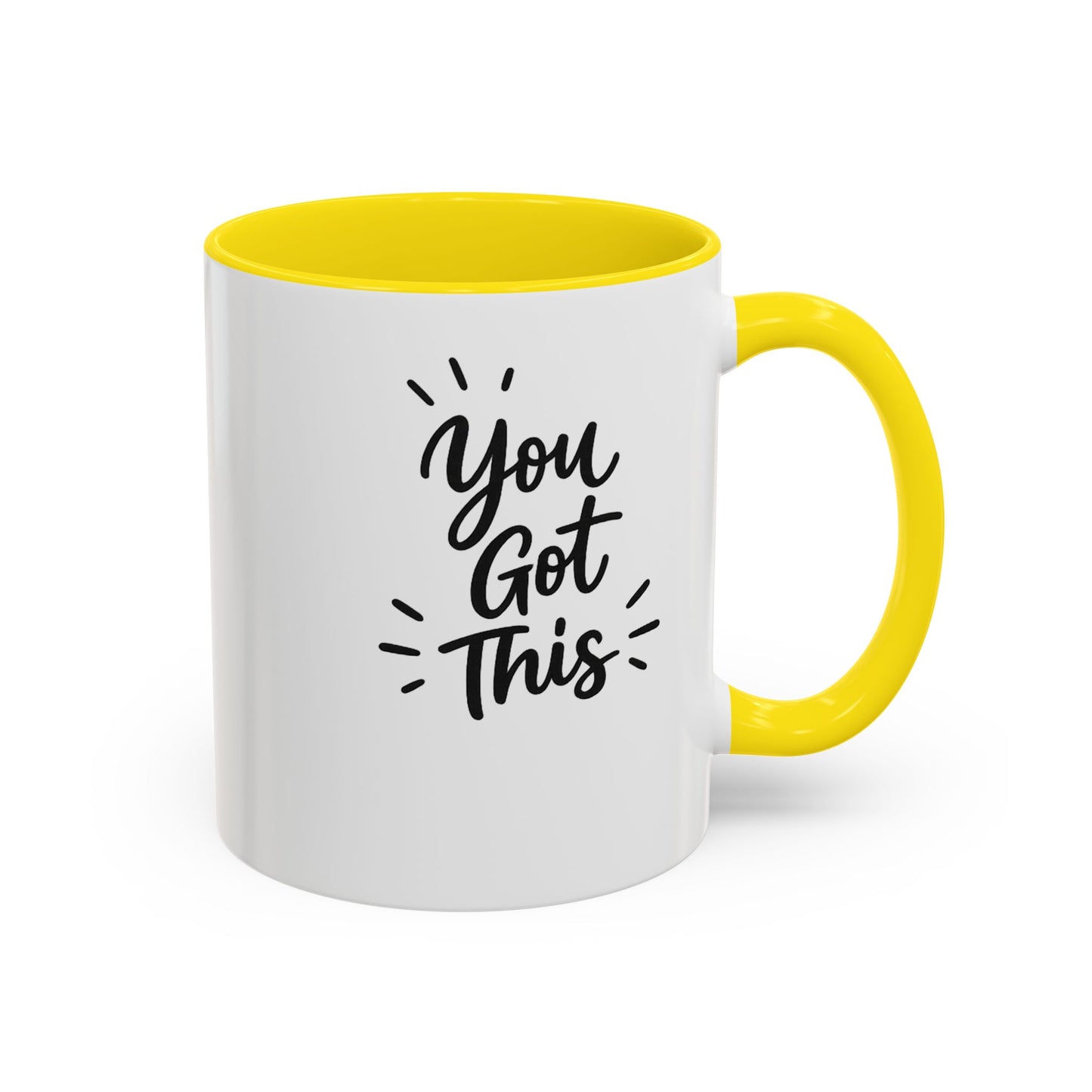 You Got This Accent Coffee Mug — Motivational Black-Accent Ceramic Mug (11/15 oz)