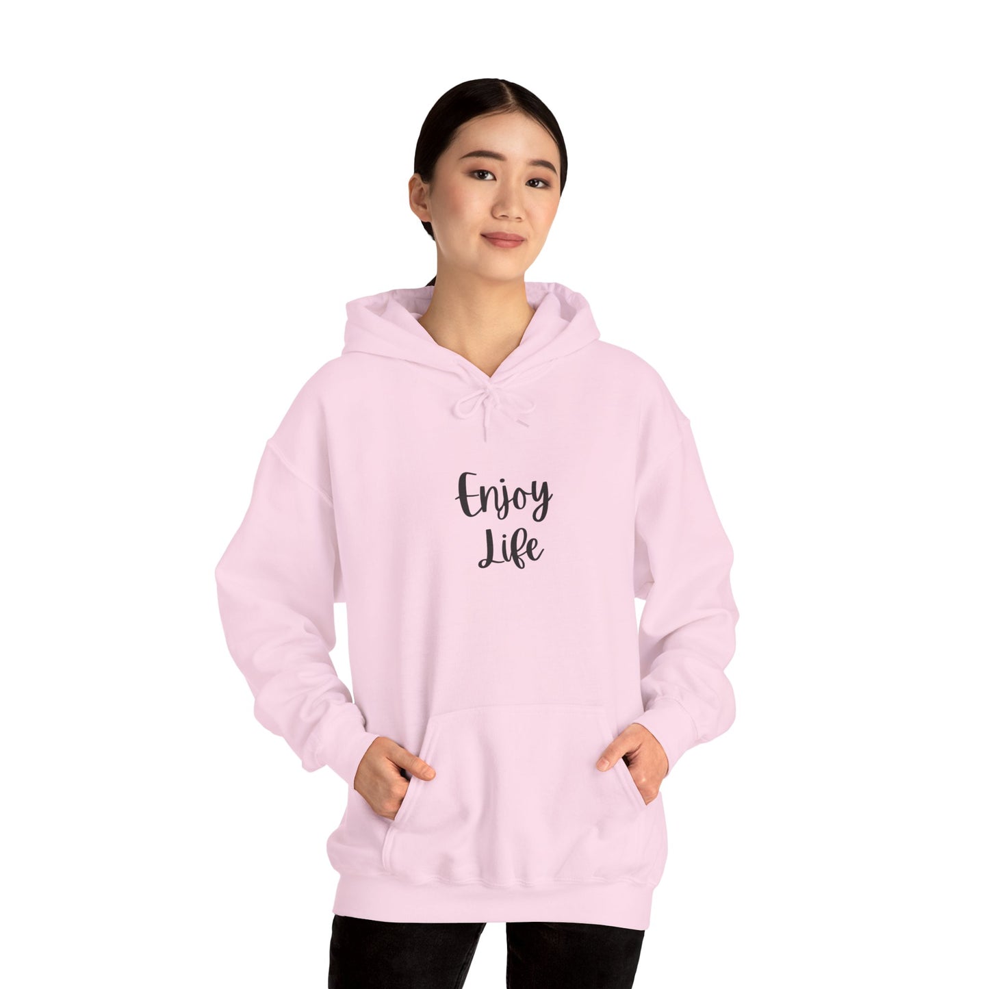 Enjoy Life Hoodie - Minimal Inspirational Graphic Pullover