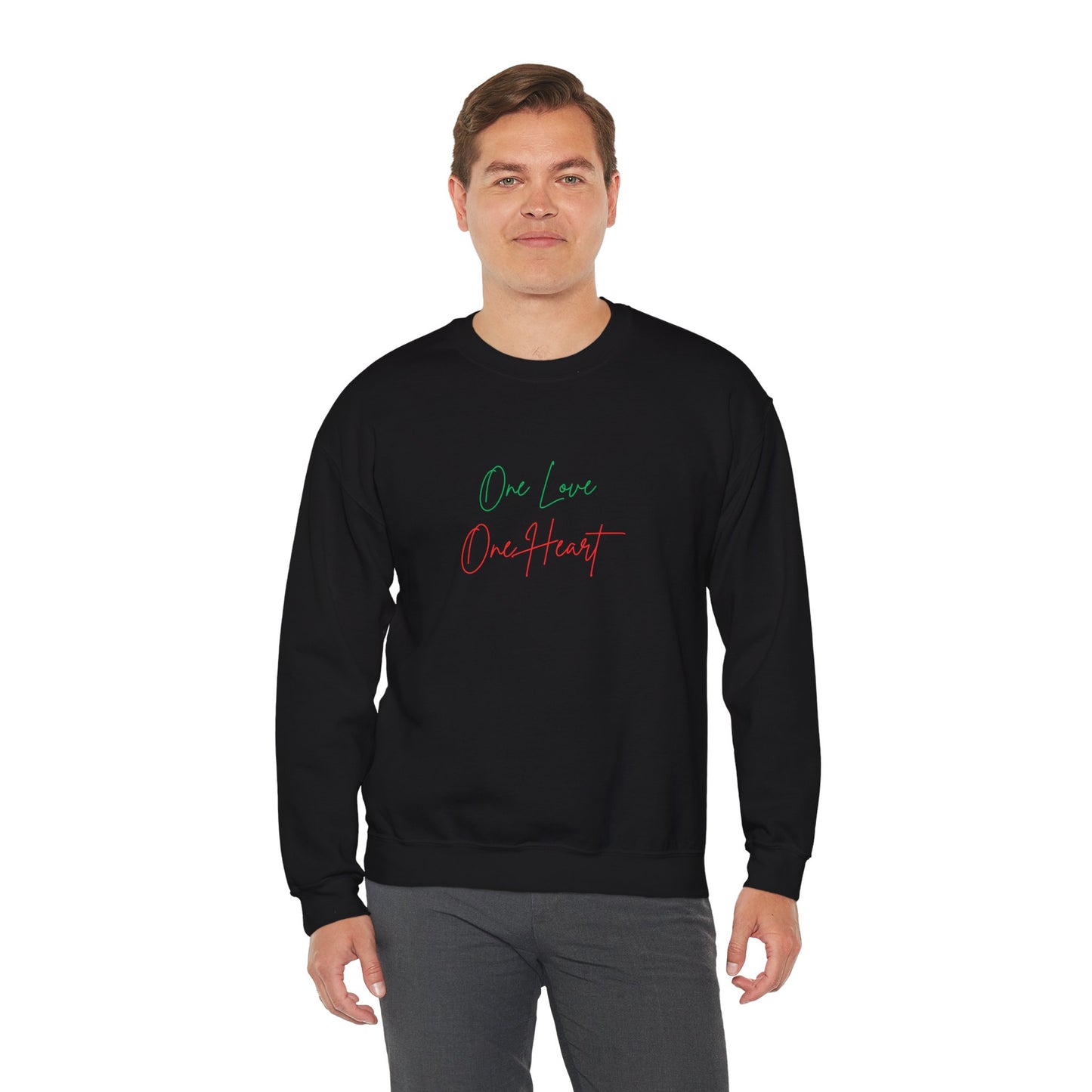 Crewneck Sweatshirt — "One Love One Heart"
