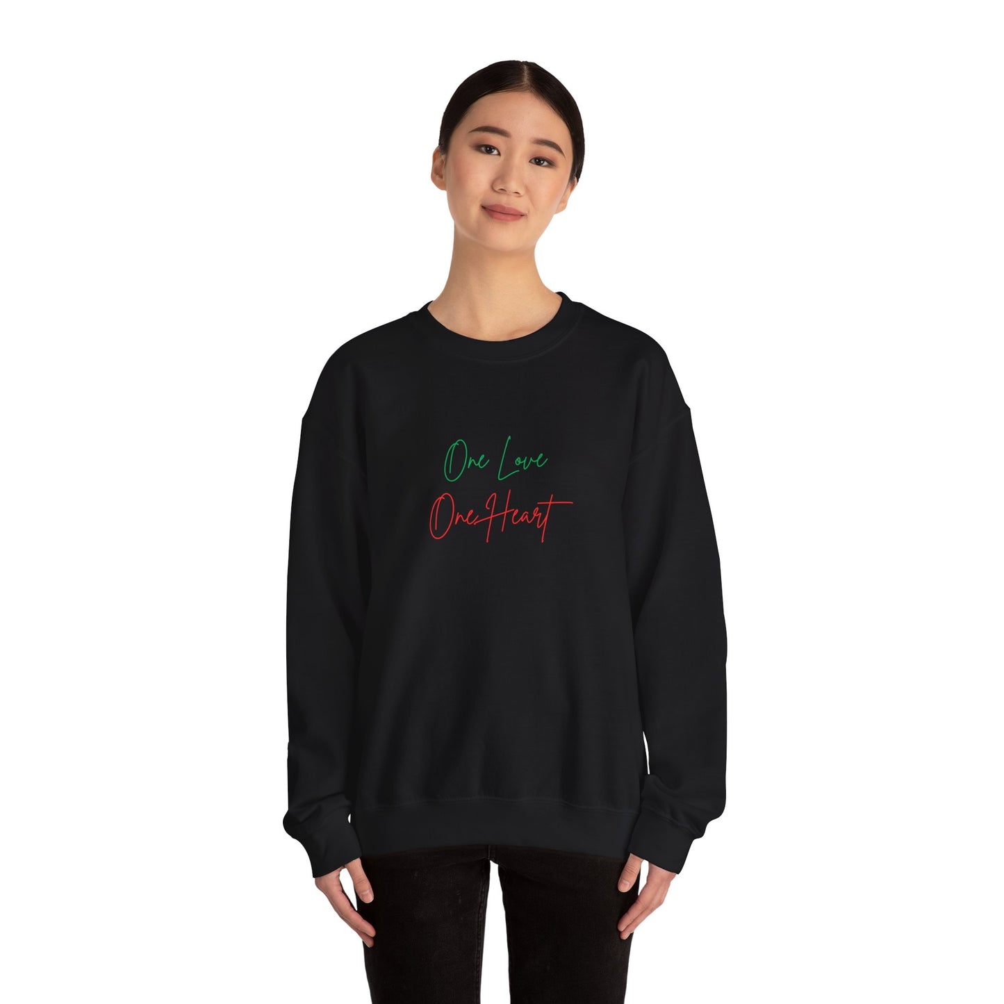 Crewneck Sweatshirt — "One Love One Heart"