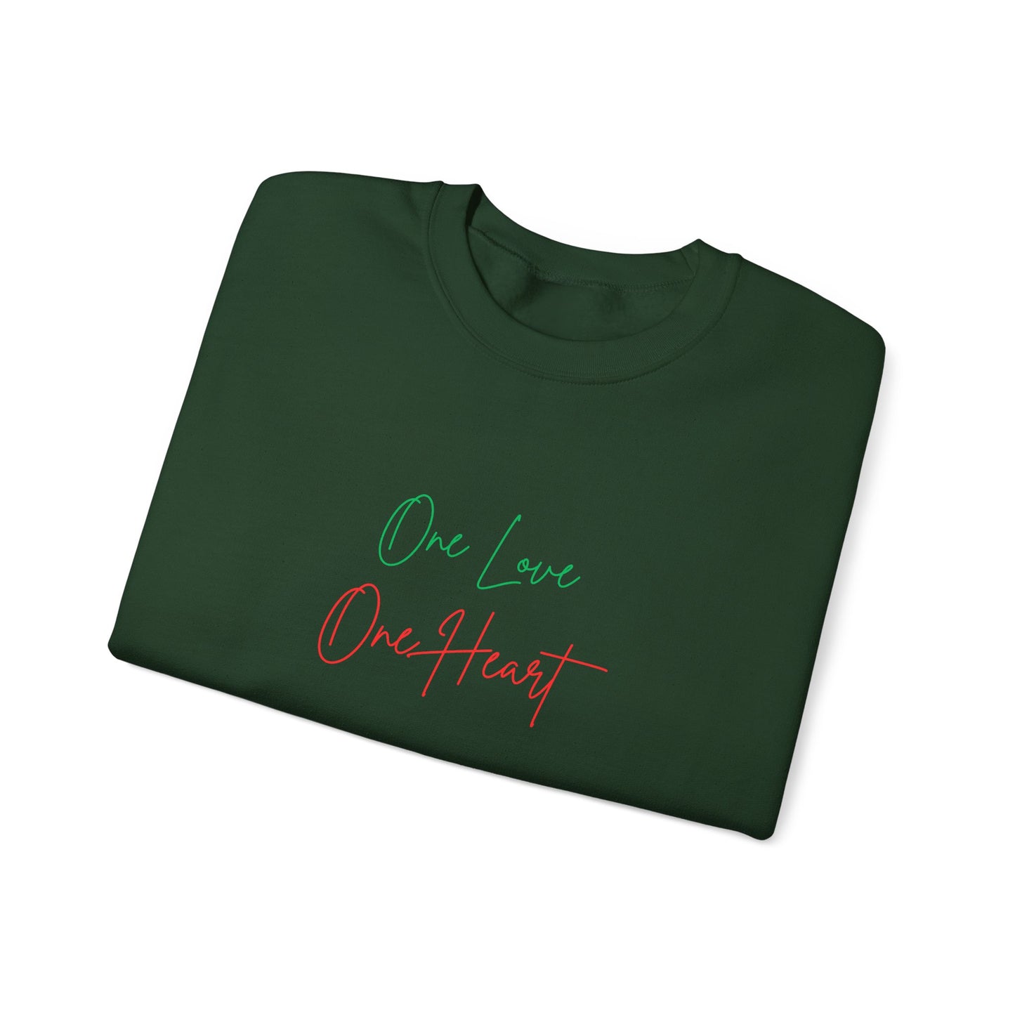 Crewneck Sweatshirt — "One Love One Heart"