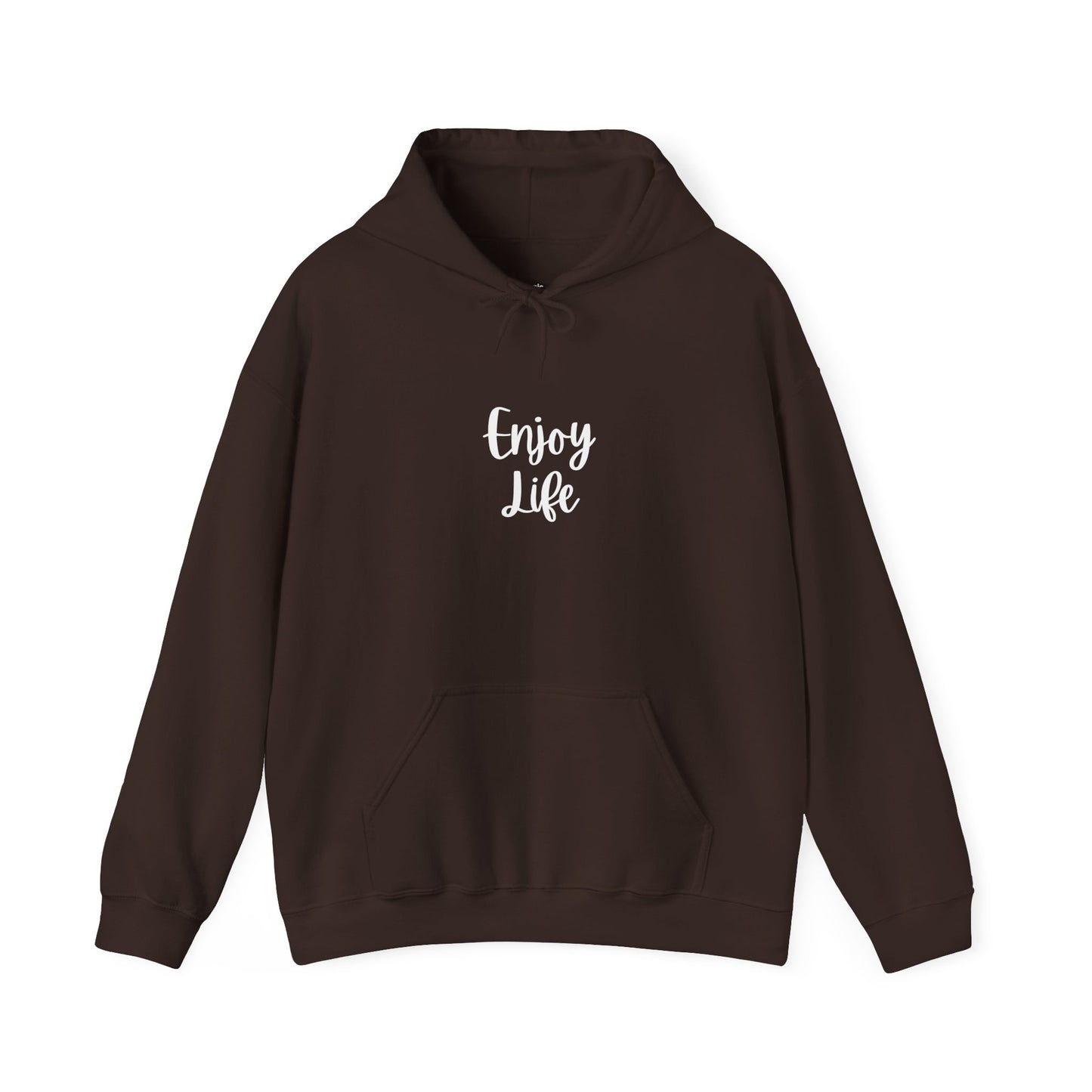 Enjoy Life Hoodie - Minimal Inspirational Graphic Pullover