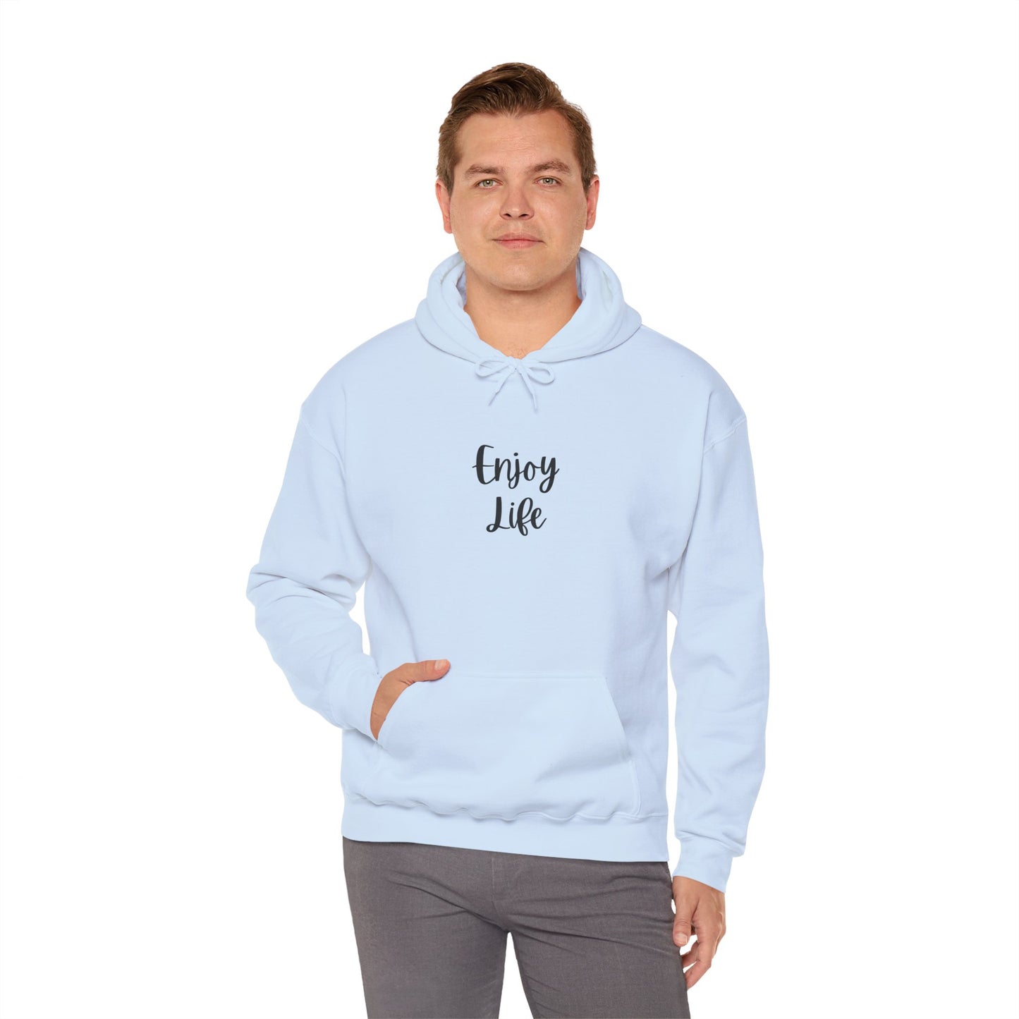 Enjoy Life Hoodie - Minimal Inspirational Graphic Pullover