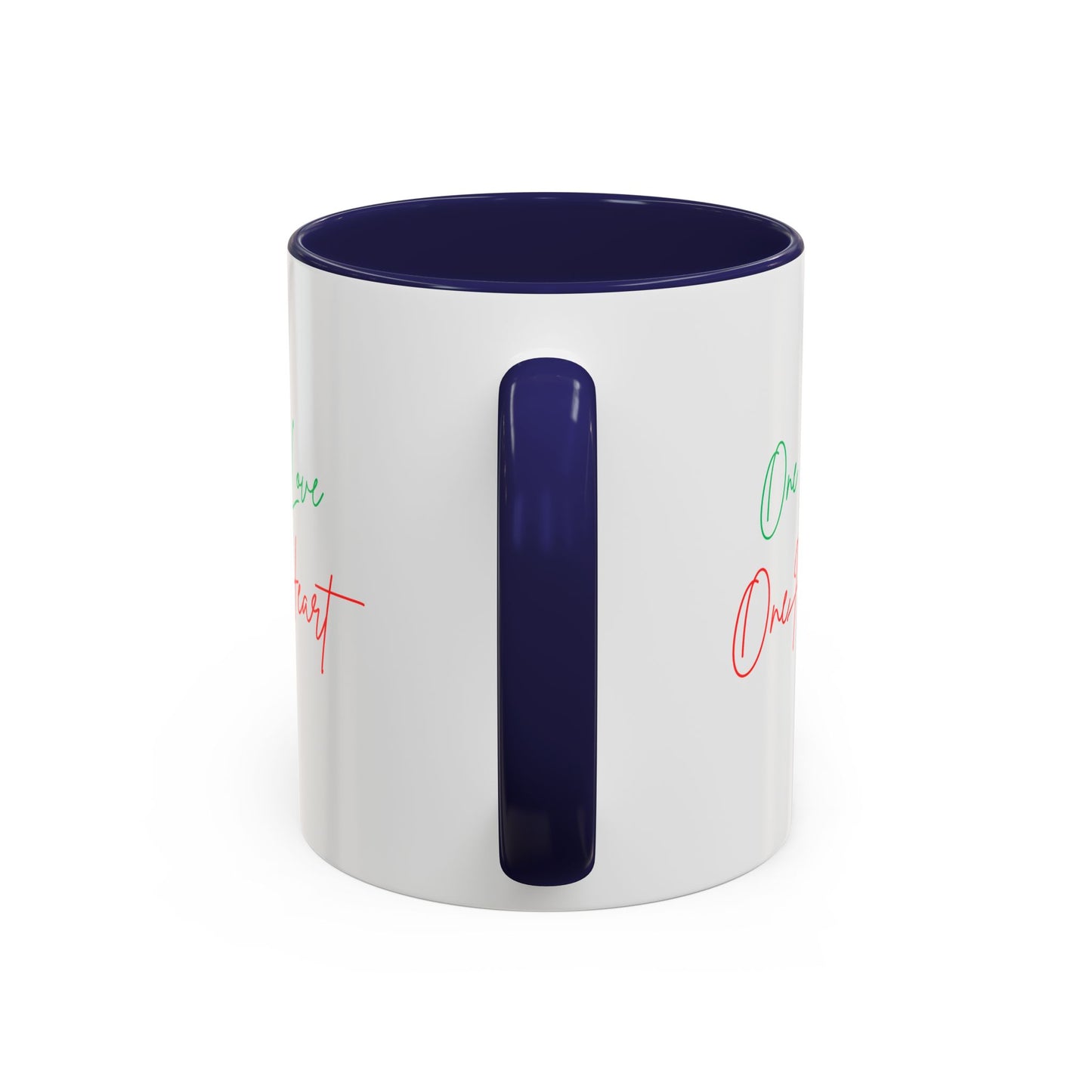 One Love One Heart Accent Coffee Mug — Inspirational Romantic Gift