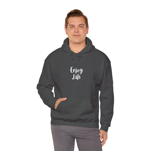 Enjoy Life Hoodie - Minimal Inspirational Graphic Pullover