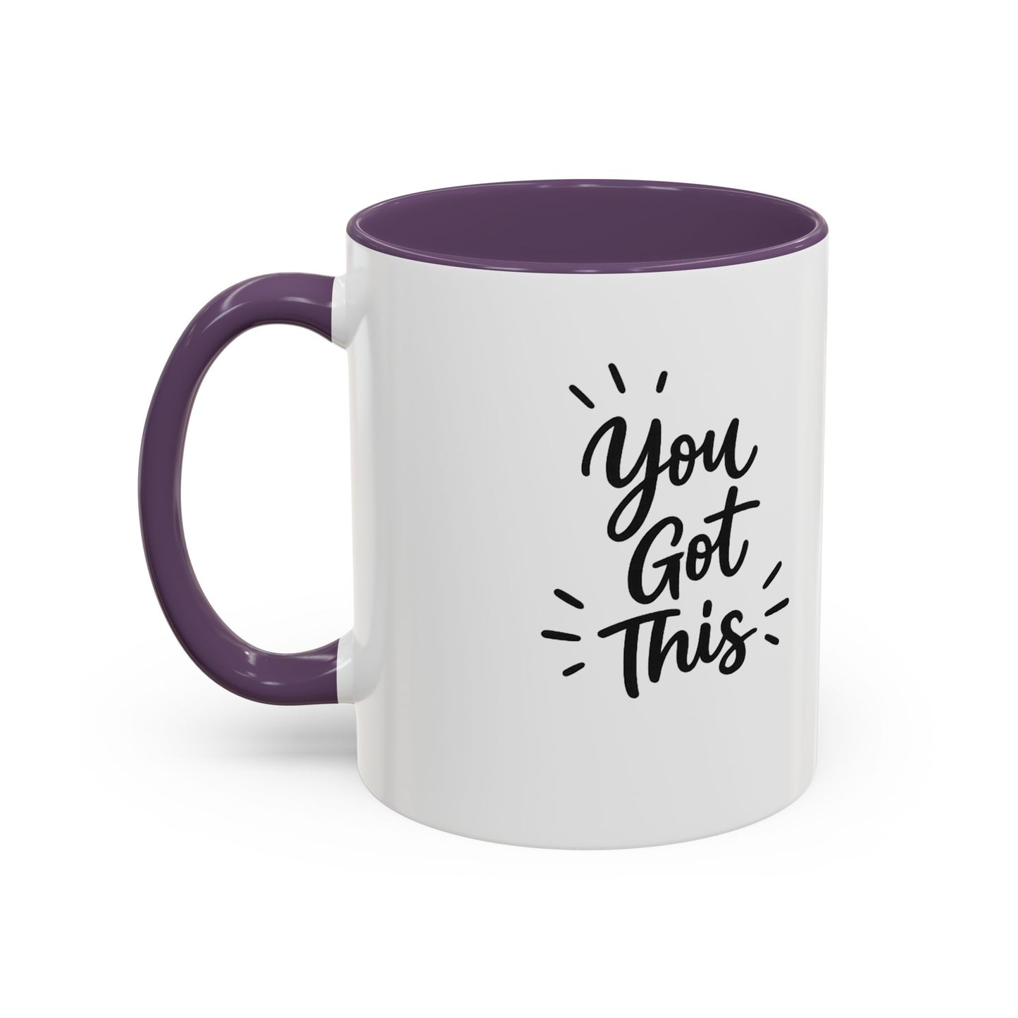 You Got This Accent Coffee Mug — Motivational Black-Accent Ceramic Mug (11/15 oz)