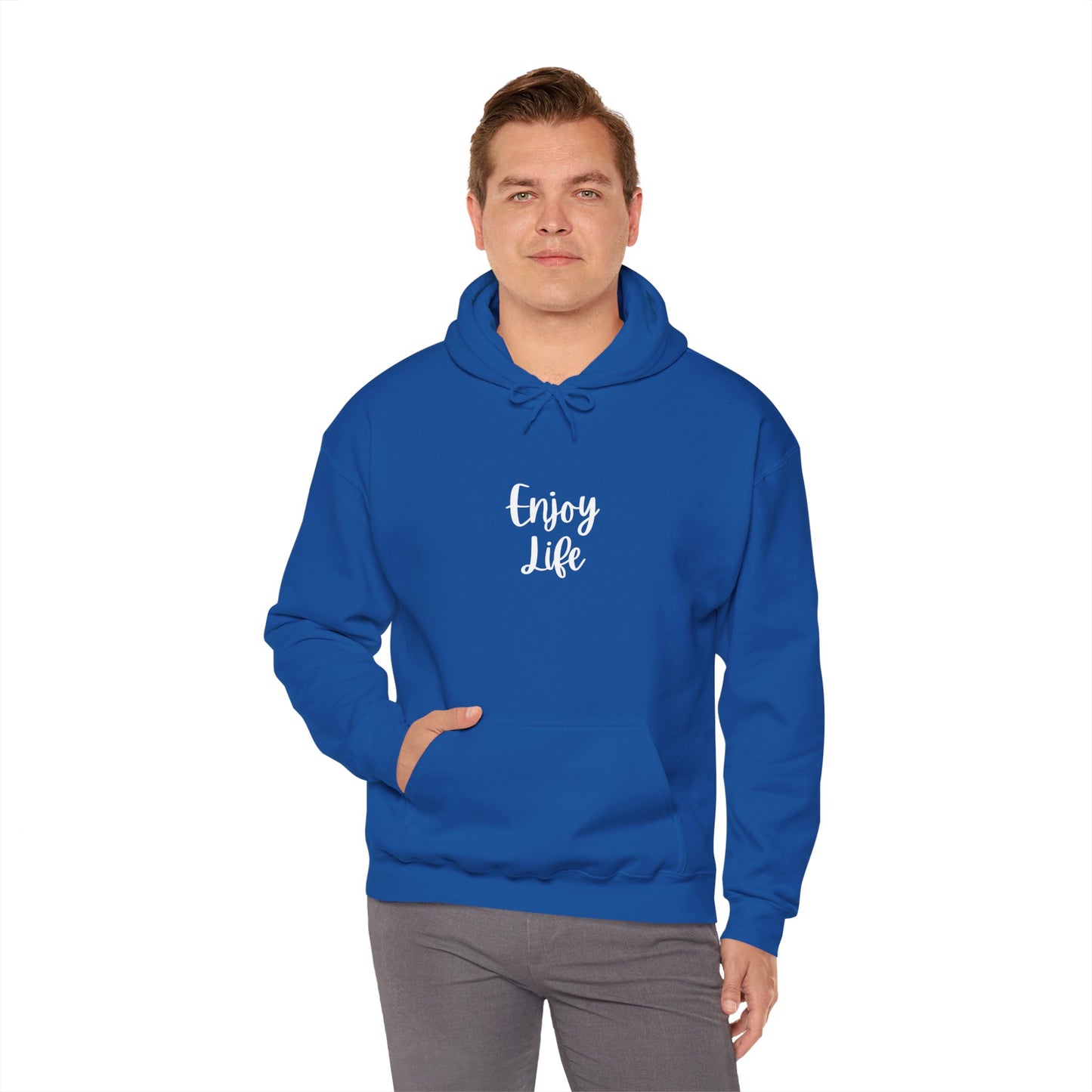 Enjoy Life Hoodie - Minimal Inspirational Graphic Pullover