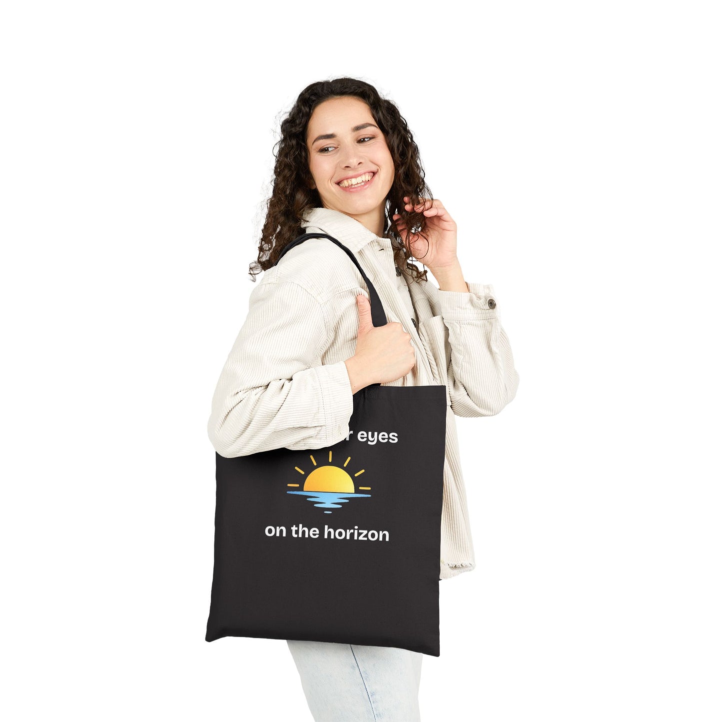 Horizon Sunrise Tote — "Keep your eyes on the horizon" Cotton Canvas Bag