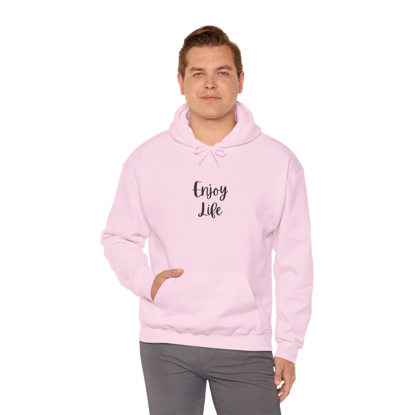 Enjoy Life Hoodie - Minimal Inspirational Graphic Pullover