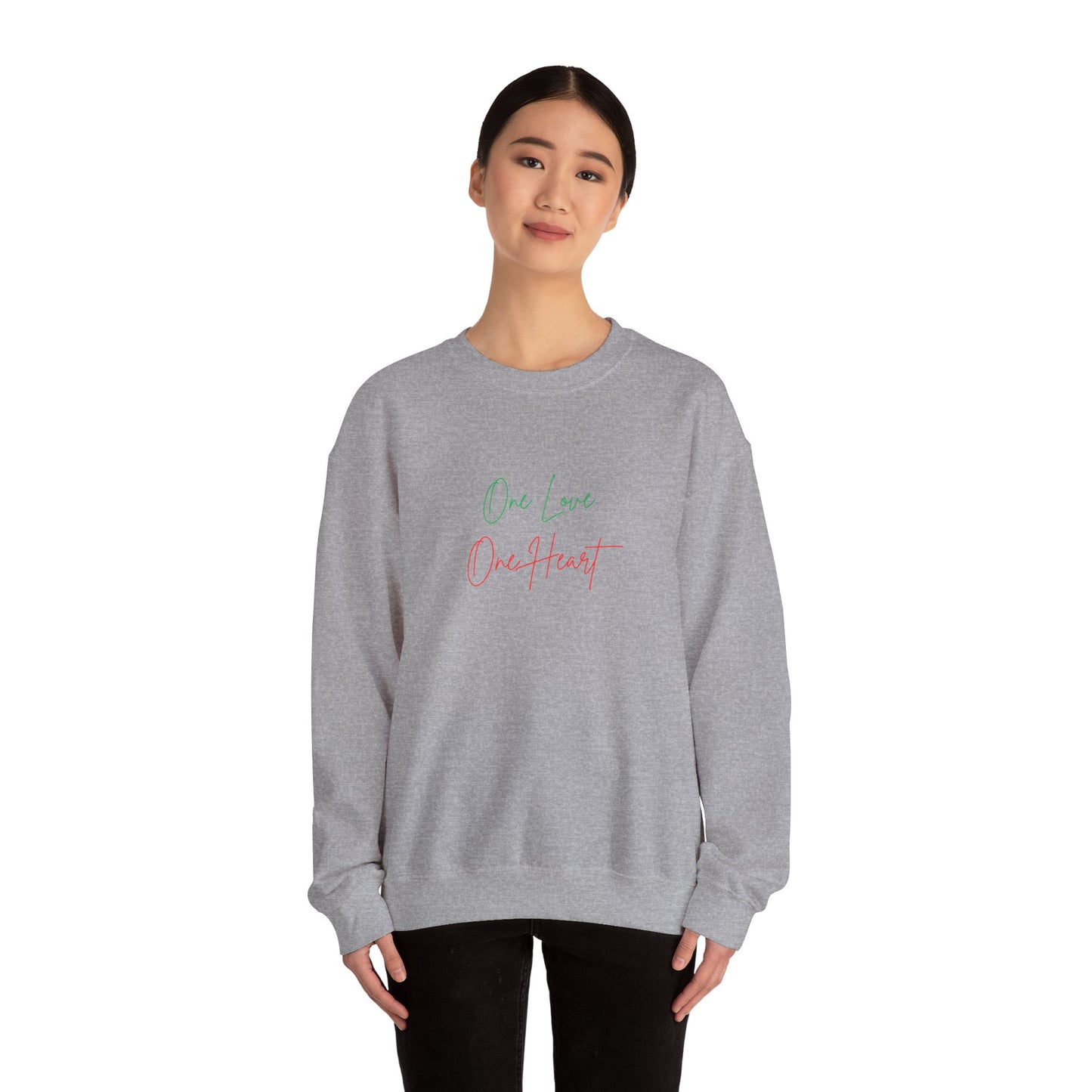 Crewneck Sweatshirt — "One Love One Heart"