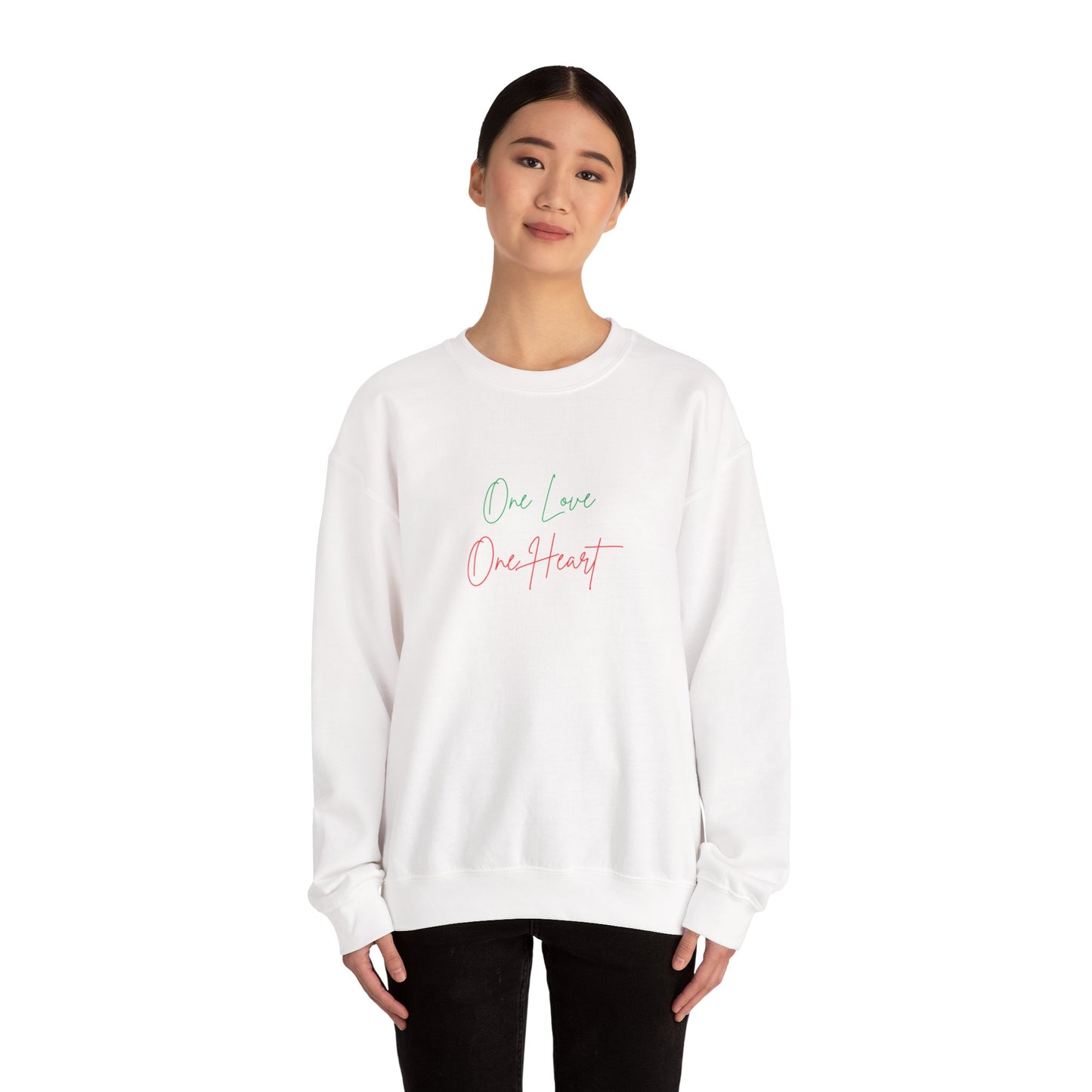 Crewneck Sweatshirt — "One Love One Heart"