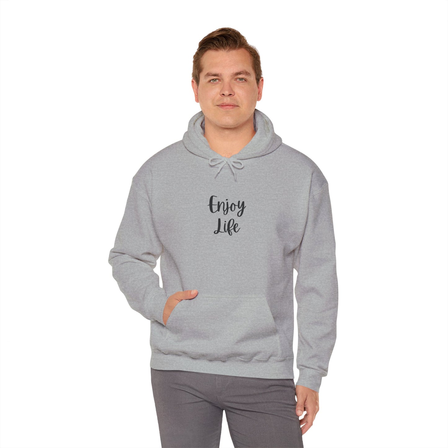 Enjoy Life Hoodie - Minimal Inspirational Graphic Pullover