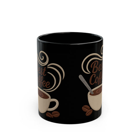Best Coffee Mug — Black Ceramic Coffee Lover Gift (11oz & 15oz)