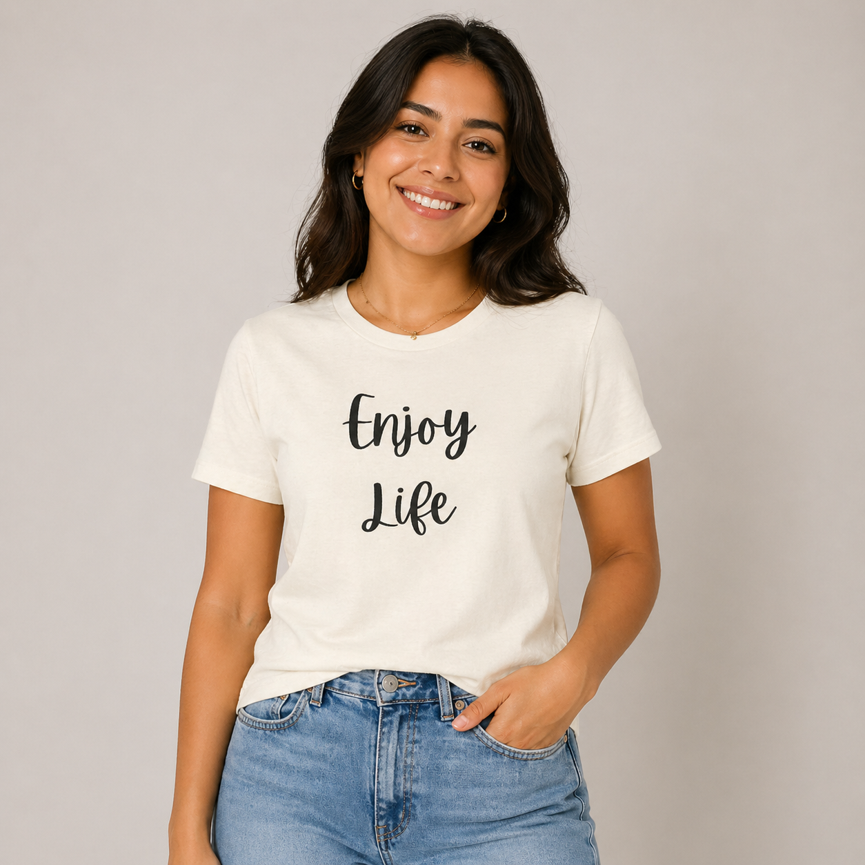 Enjoy Life T-Shirt – Inspirational Script Tee