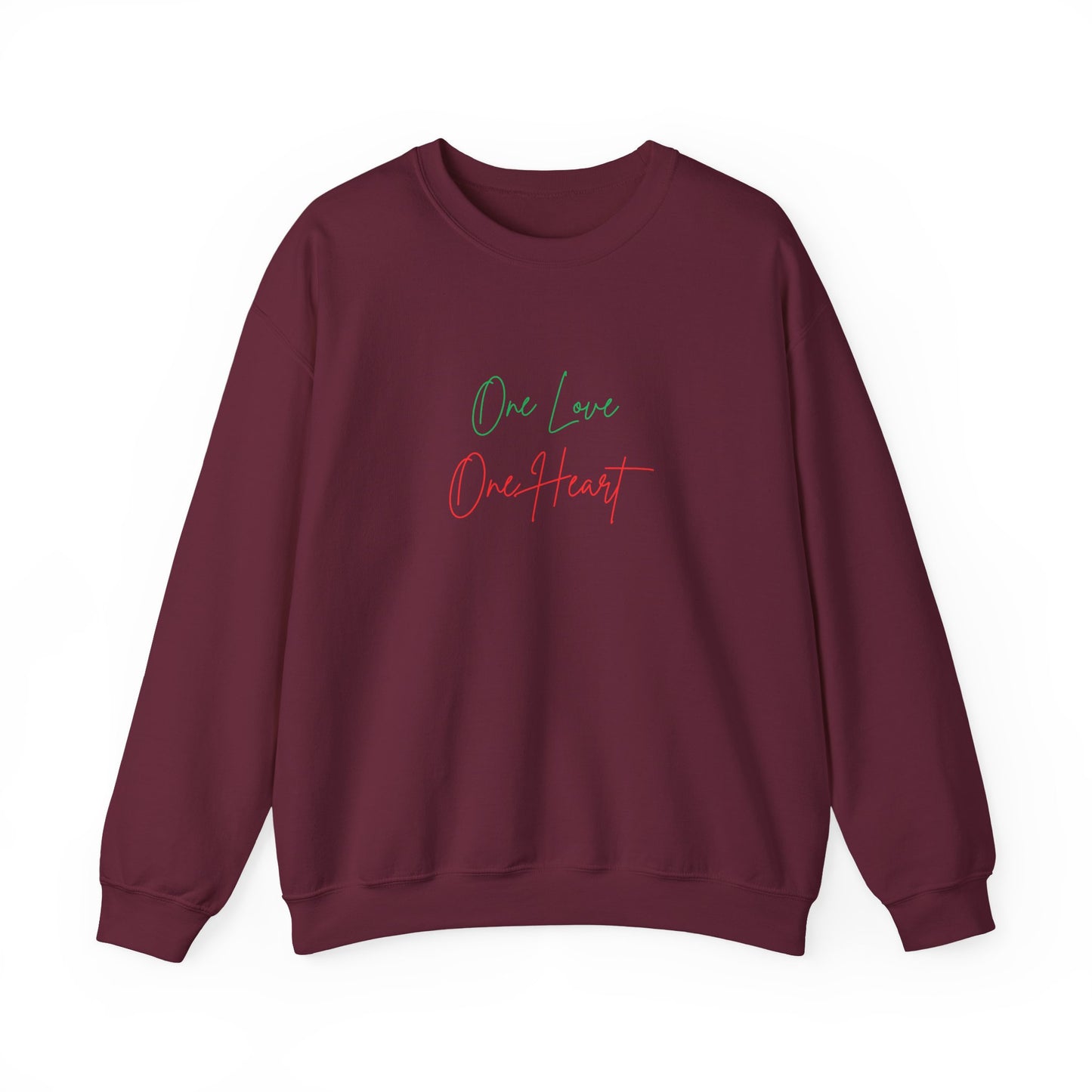 Crewneck Sweatshirt — "One Love One Heart"