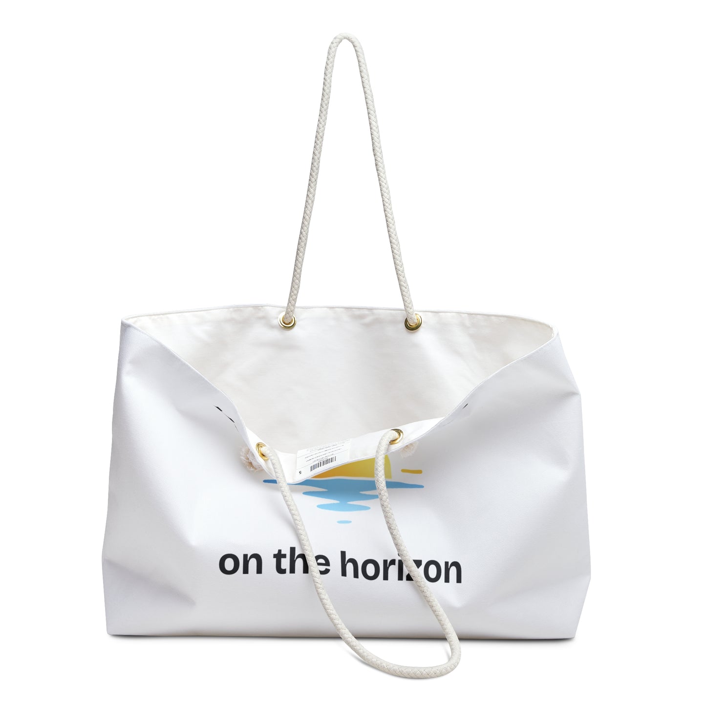 Weekender Bag - "Keep Your Eyes on the Horizon" Beach Tote, Travel Weekend Bag