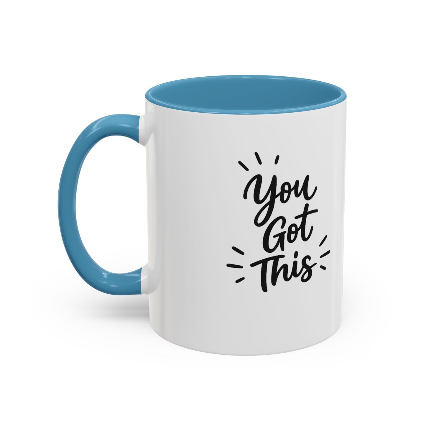 You Got This Accent Coffee Mug — Motivational Black-Accent Ceramic Mug (11/15 oz)