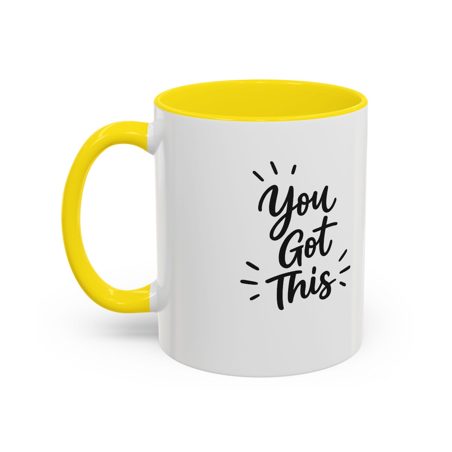 You Got This Accent Coffee Mug — Motivational Black-Accent Ceramic Mug (11/15 oz)