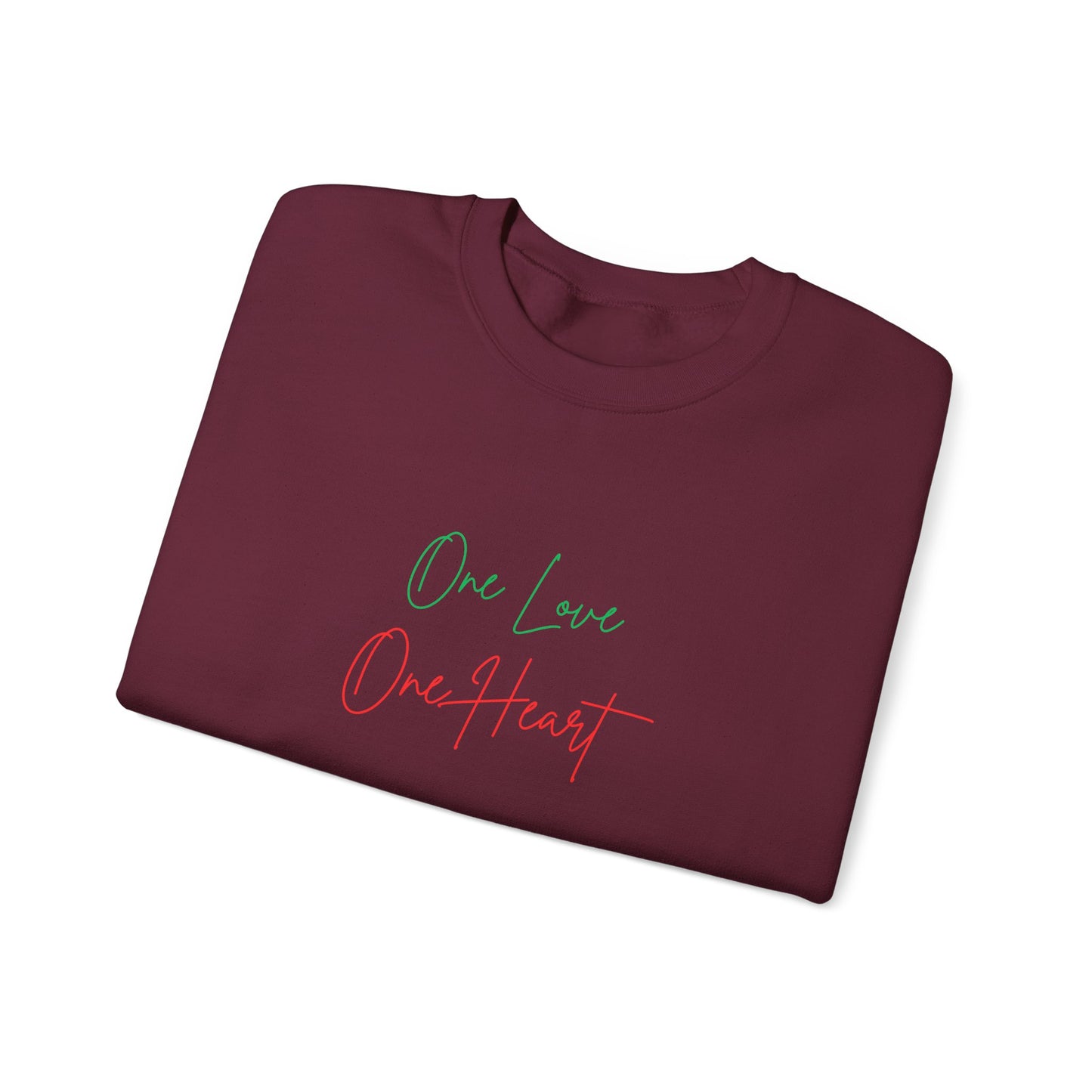 Crewneck Sweatshirt — "One Love One Heart"