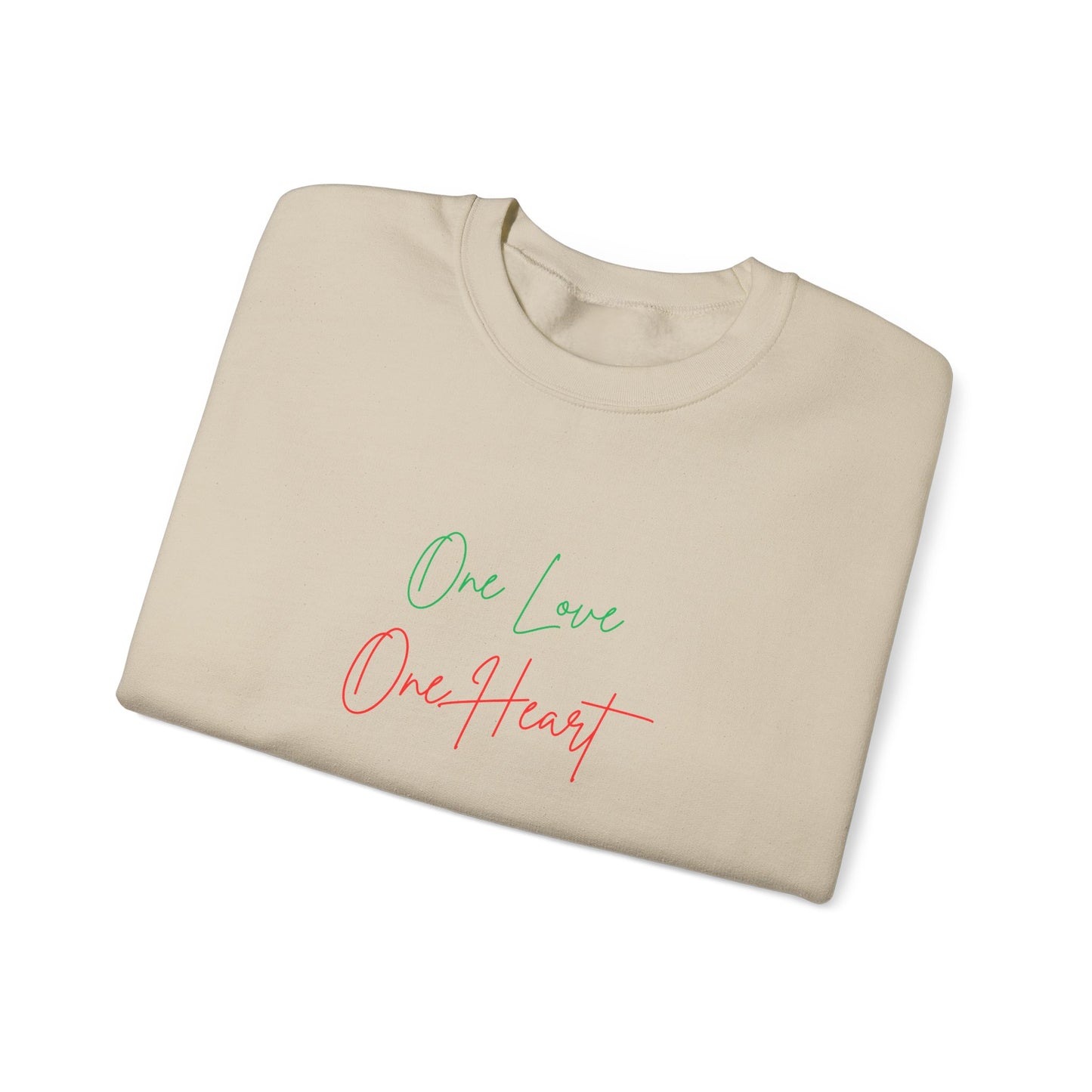 Crewneck Sweatshirt — "One Love One Heart"