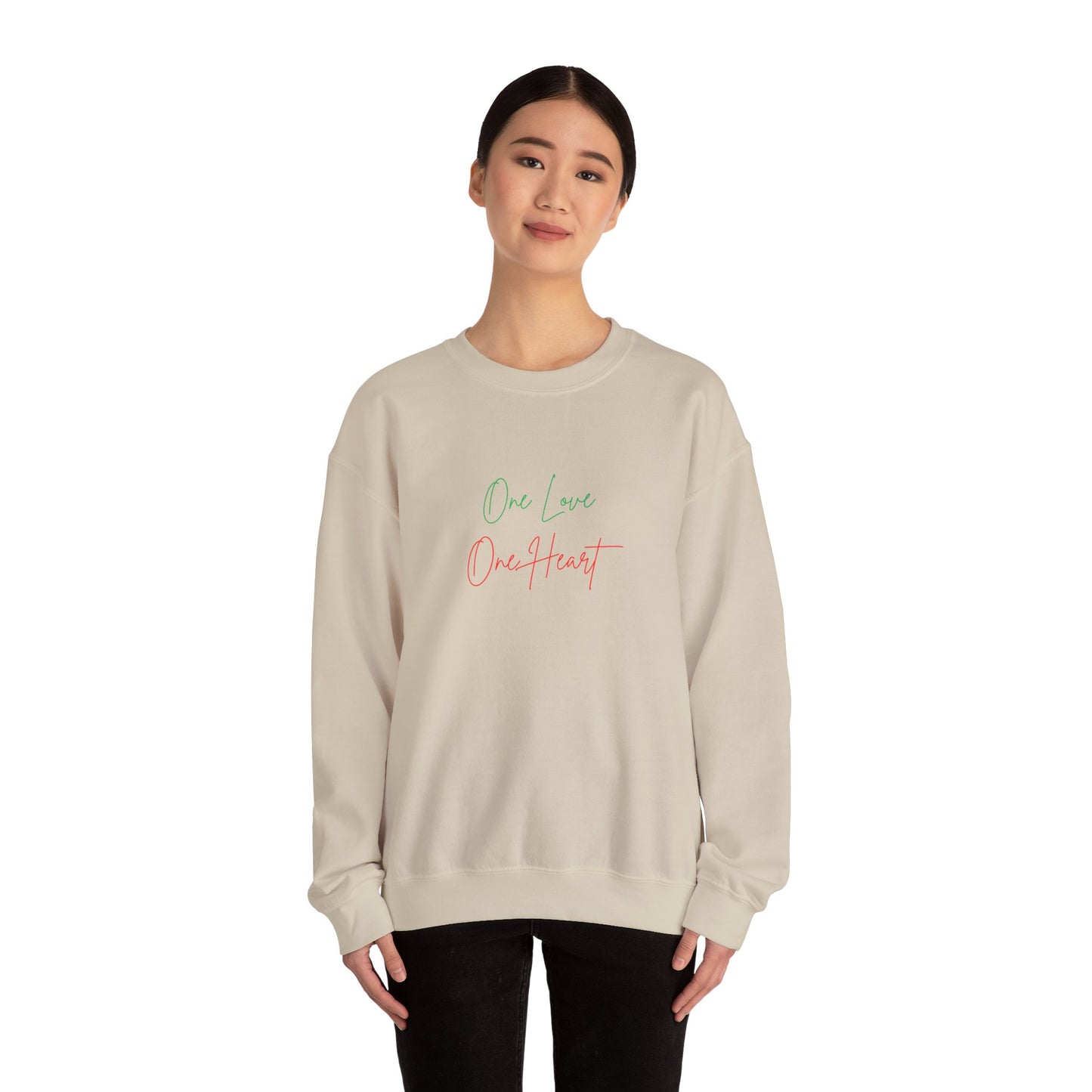 Crewneck Sweatshirt — "One Love One Heart"