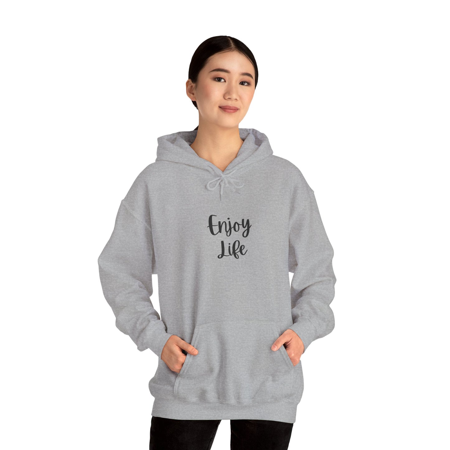 Enjoy Life Hoodie - Minimal Inspirational Graphic Pullover