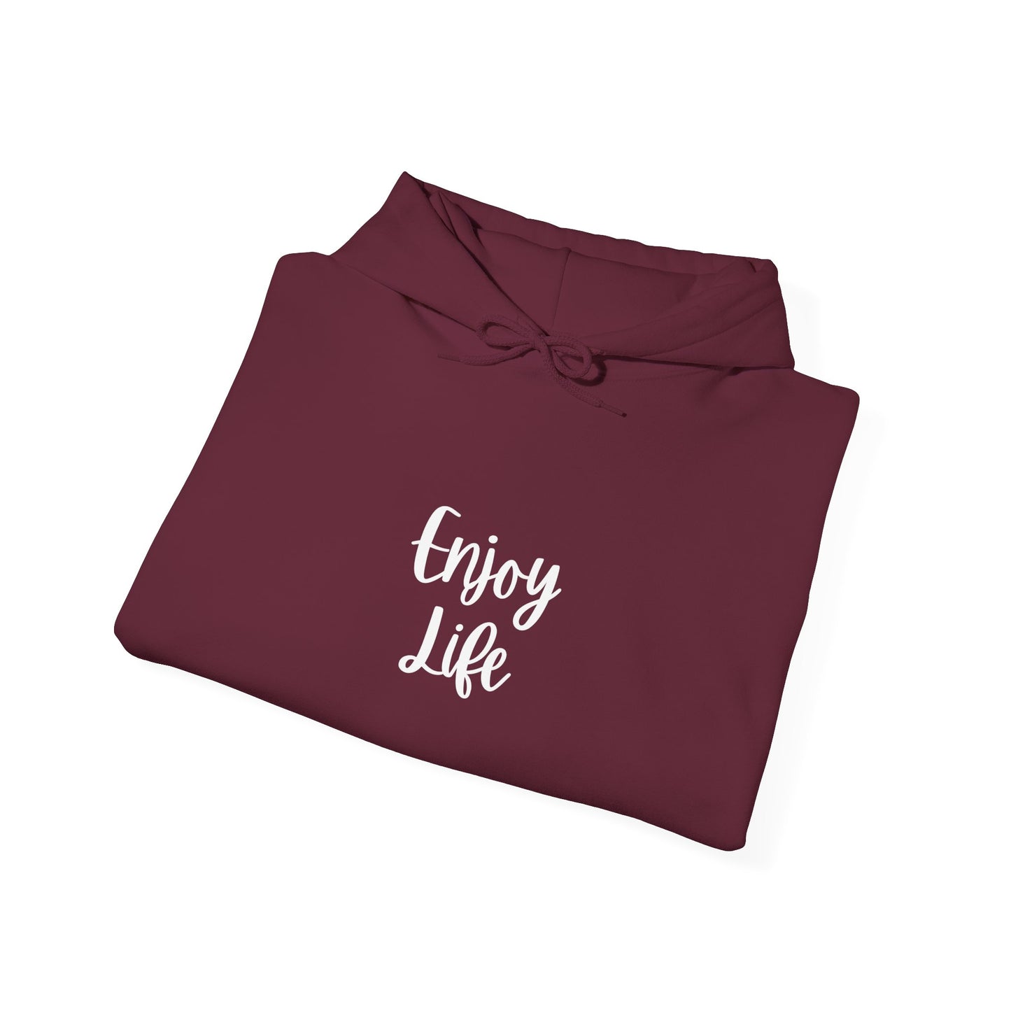 Enjoy Life Hoodie - Minimal Inspirational Graphic Pullover