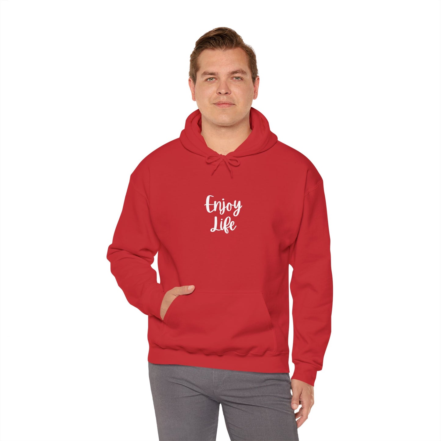 Enjoy Life Hoodie - Minimal Inspirational Graphic Pullover