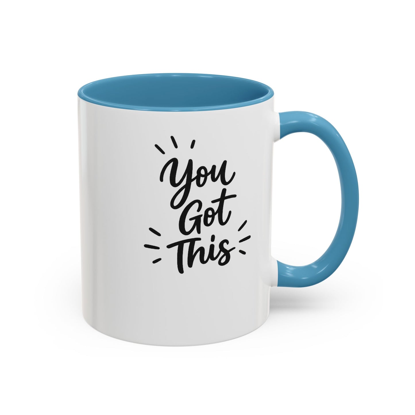 You Got This Accent Coffee Mug — Motivational Black-Accent Ceramic Mug (11/15 oz)