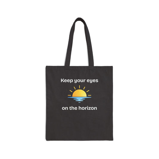 Horizon Sunrise Tote — "Keep your eyes on the horizon" Cotton Canvas Bag