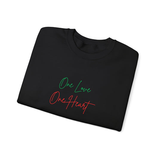 Crewneck Sweatshirt — "One Love One Heart"
