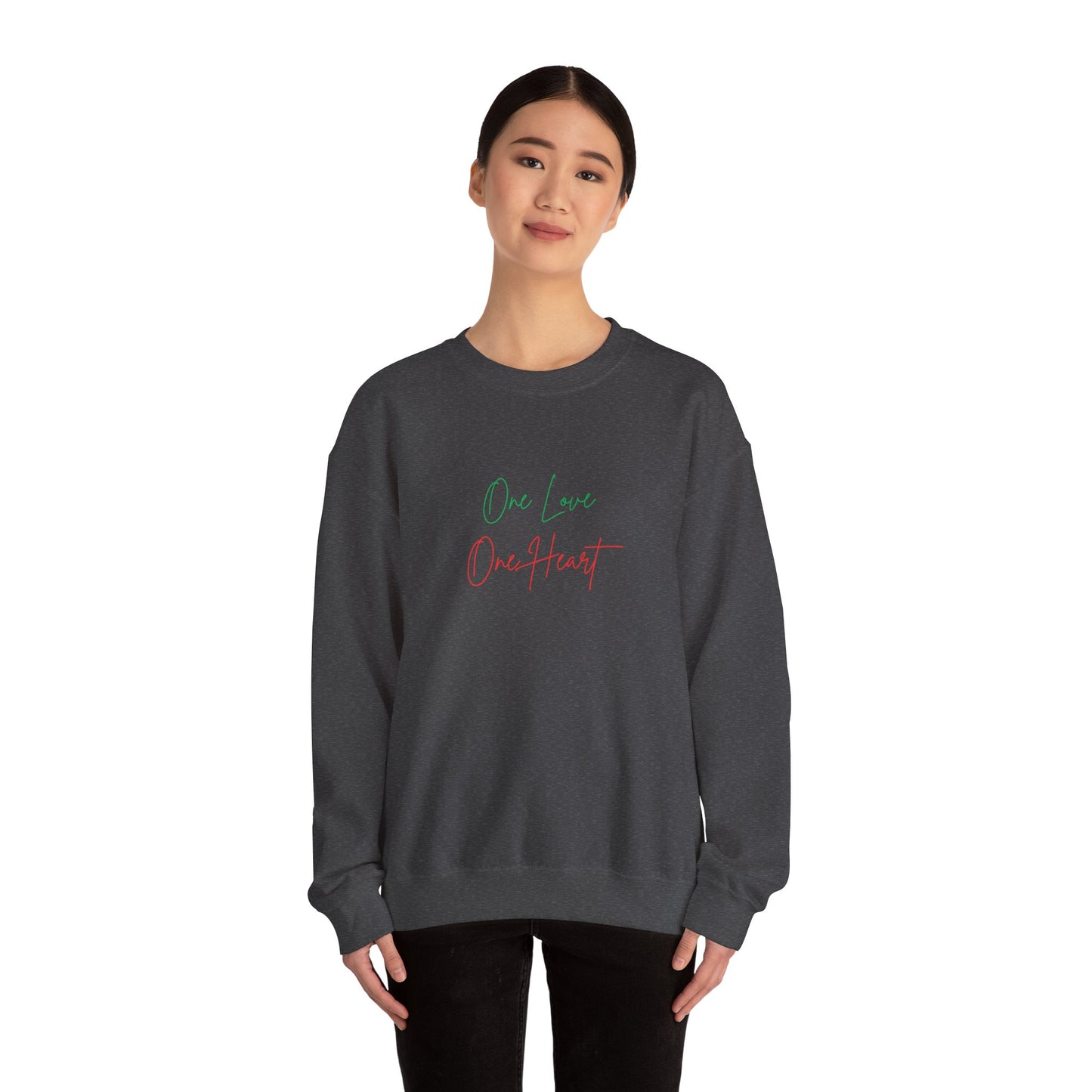 Crewneck Sweatshirt — "One Love One Heart"