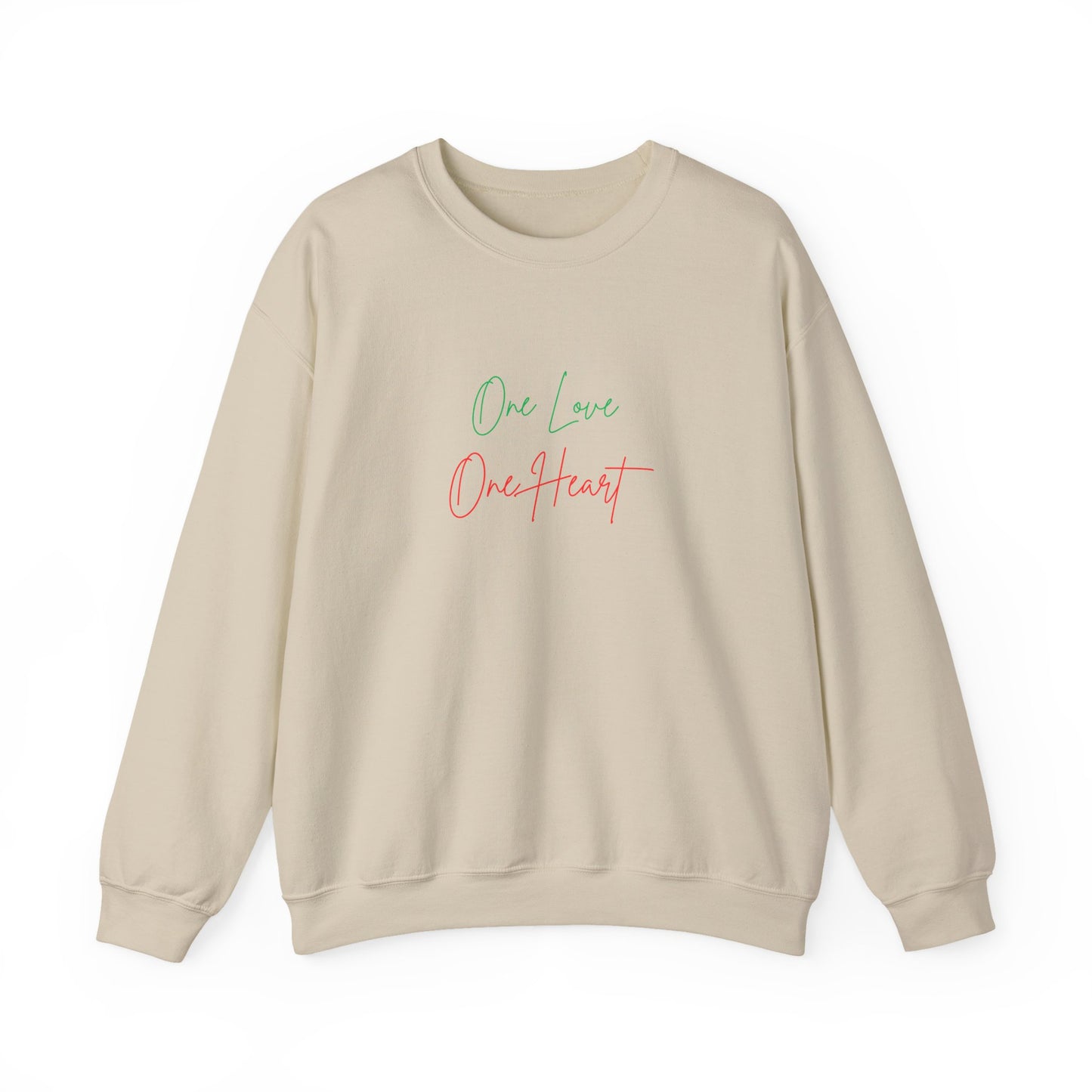 Crewneck Sweatshirt — "One Love One Heart"