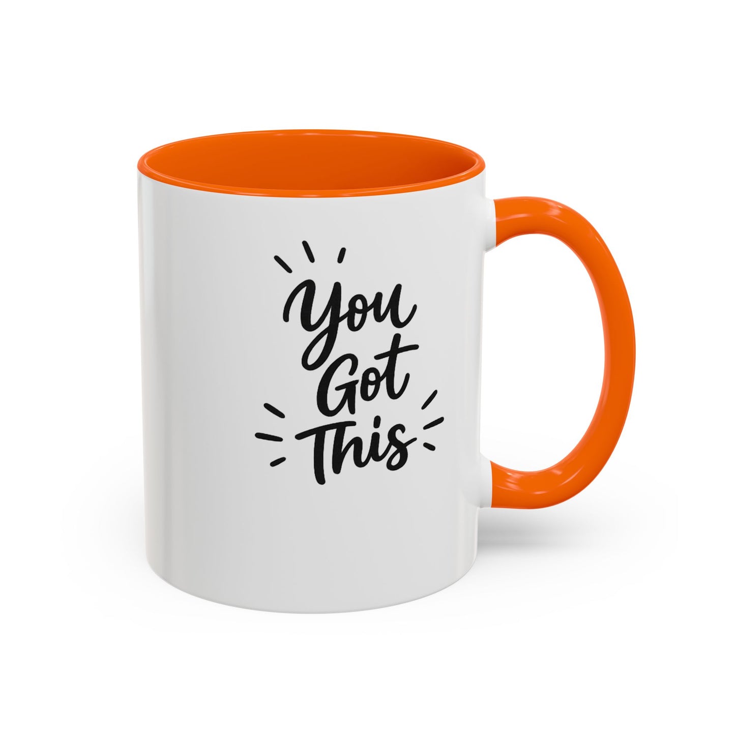 You Got This Accent Coffee Mug — Motivational Black-Accent Ceramic Mug (11/15 oz)