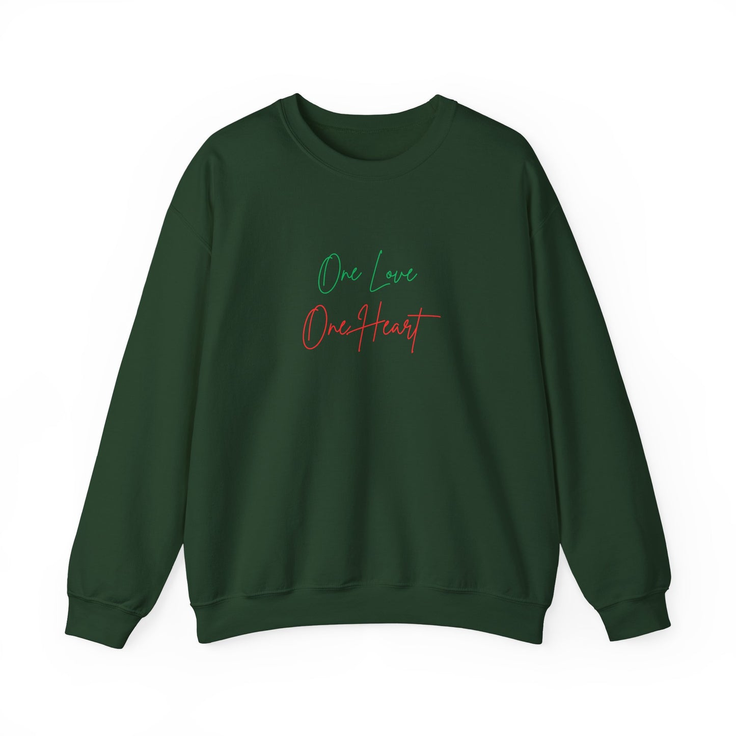Crewneck Sweatshirt — "One Love One Heart"
