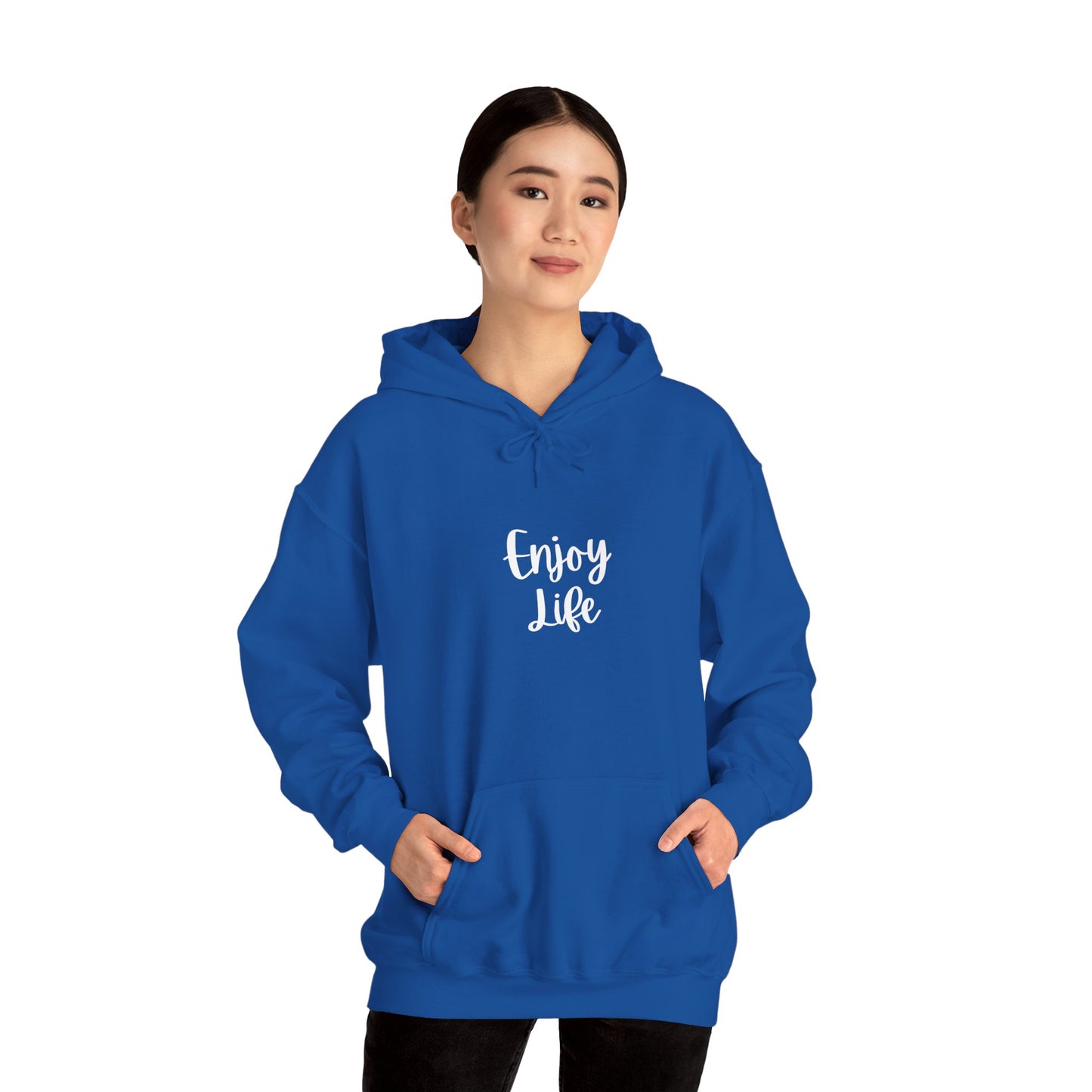 Enjoy Life Hoodie - Minimal Inspirational Graphic Pullover