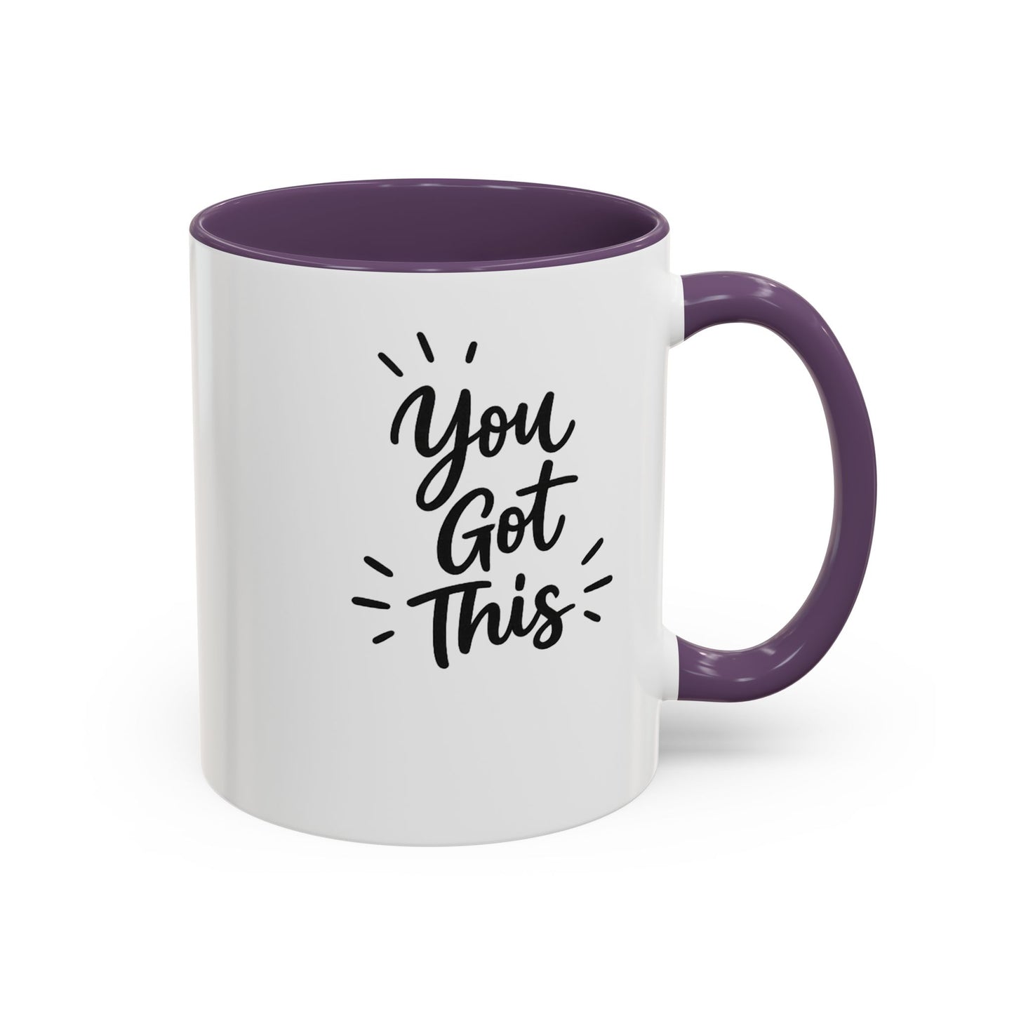 You Got This Accent Coffee Mug — Motivational Black-Accent Ceramic Mug (11/15 oz)
