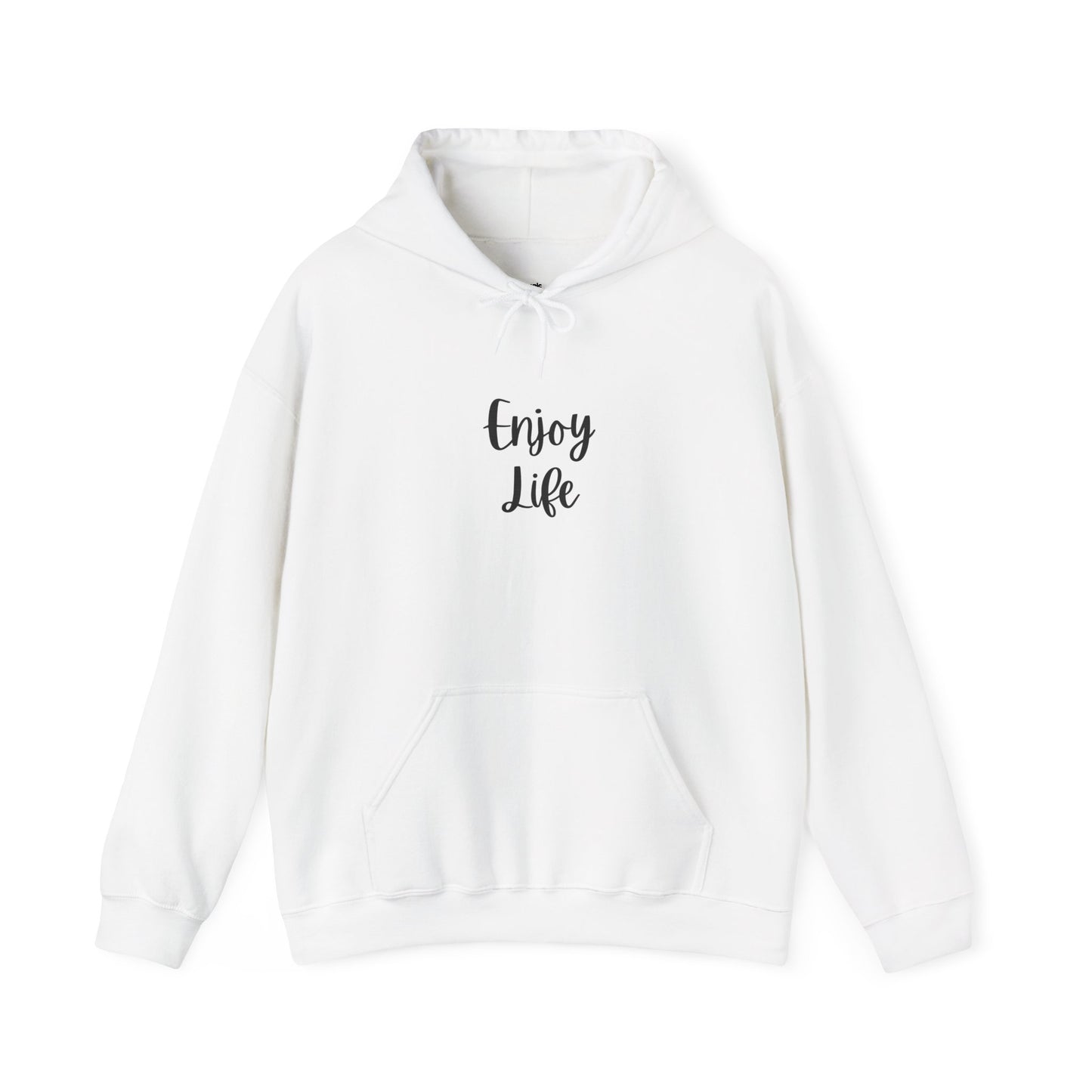 Enjoy Life Hoodie - Minimal Inspirational Graphic Pullover